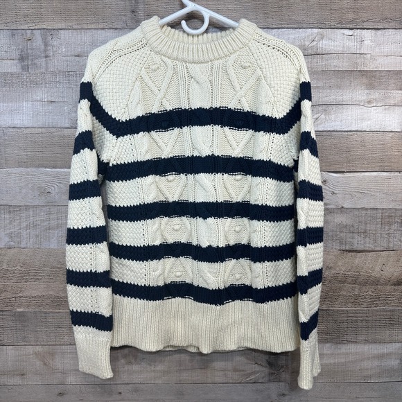 Vineyard Vines Sweaters - Vineyard Vines Womens XS Wool Blend Fisherman Crew Neck Cable Knit Sweater